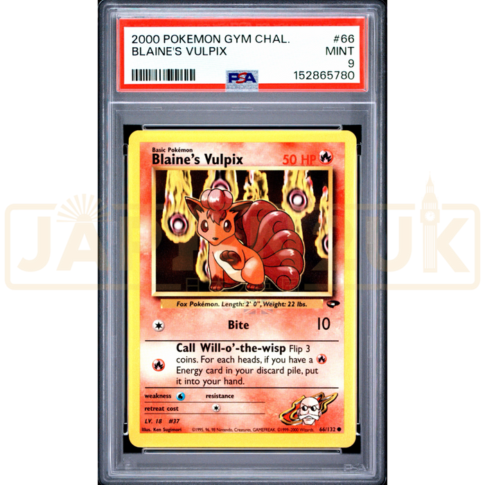 Pokemon Blaine's Vulpix Gym Challenge 66/132 English Graded Card PSA 9 #152865780