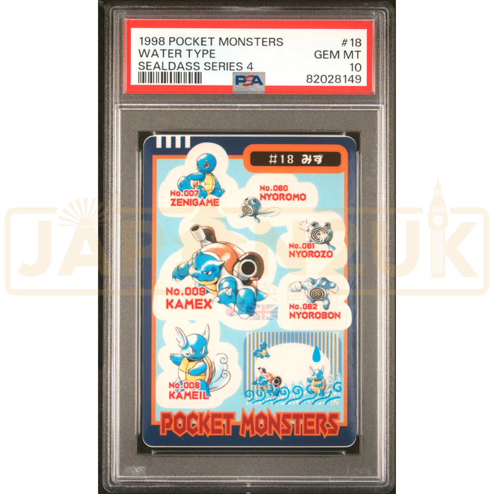 Pokemon Water Type Sealdass Series 4 No. 18 Japanese Graded Card PSA 10 #82028149