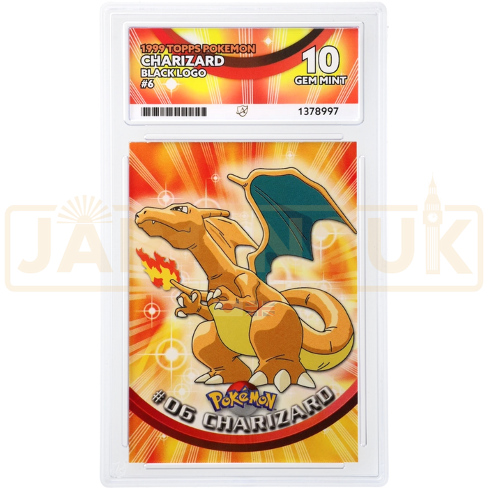 Pokemon Charizard Topps Black Logo No. 6 English Graded Card ACE 10 #1378997