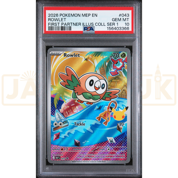 Pokemon Rowlet Promo MEP EN 043 English Graded Card PSA 10 #156403366