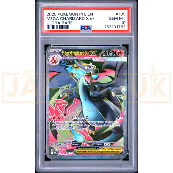 Pokemon Mega Charizard ex Phantasmal Flames PFL EN 109/094 English Graded Card PSA 10 #153131762