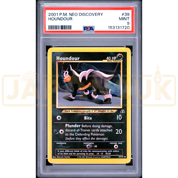 Pokemon Houndour Neo Discovery 39/75 English Graded Card PSA 9 #153131720