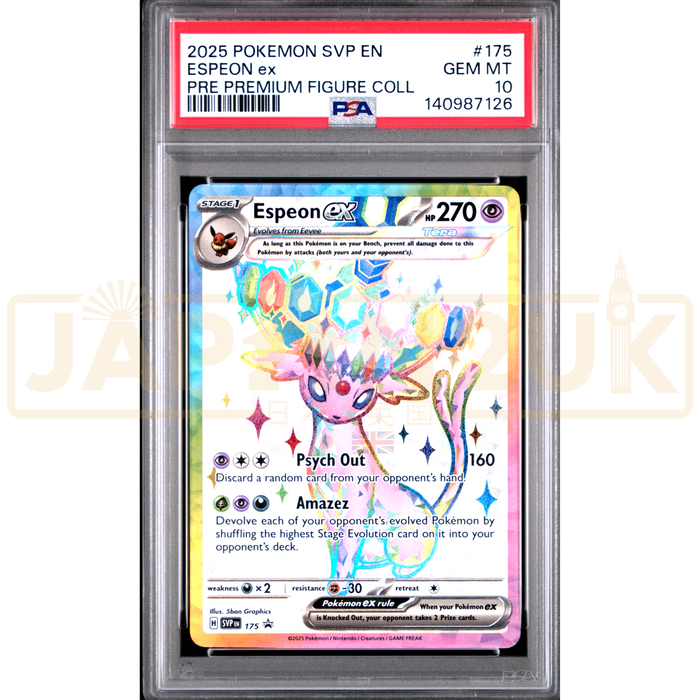 Pokemon Espeon ex Holo Promo SVP EN 175 English Graded Card PSA 10 #140987126