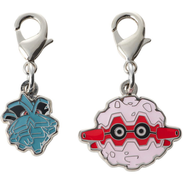 Pokemon Center Japan - 0204 / 0205 Pineco & Forretress Metal Charm/Keychain