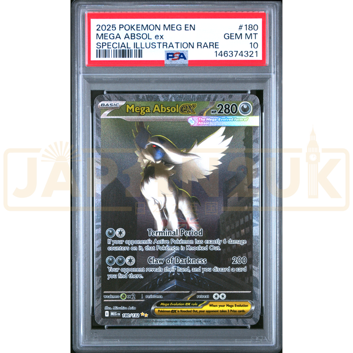 Pokemon Mega Absol ex Mega Evolution MEG EN 180/132 English Graded Card PSA 10 #146374321