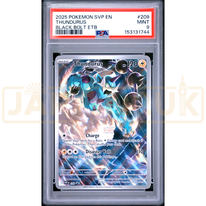 Pokemon Thundurus Holo Black Bolt Elite Trainer Box Promo SVP EN 209 English Graded Card PSA 9 #153131744