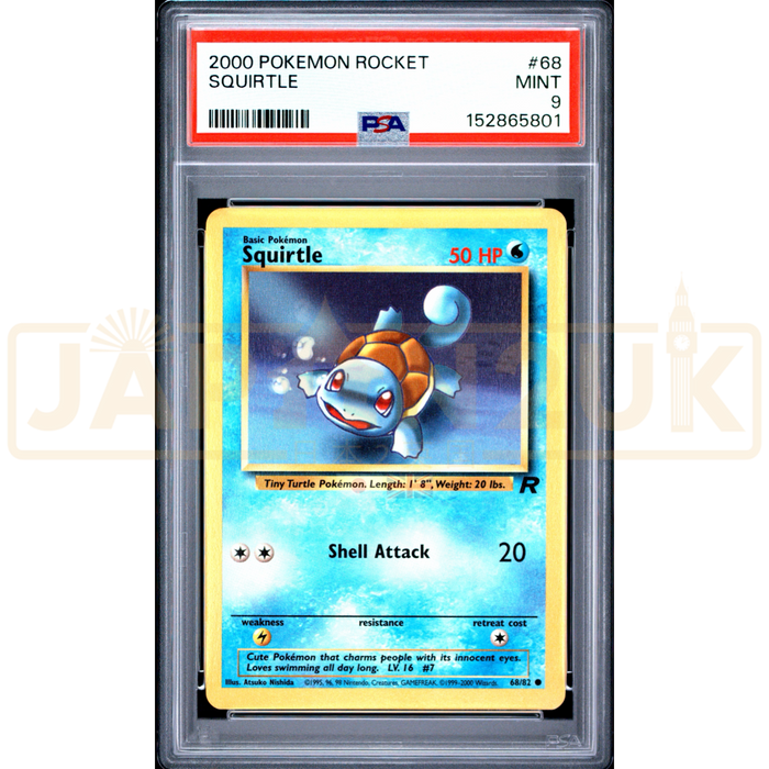 Pokemon Squirtle Team Rocket 68/82 English Graded Card PSA 9 #152865801