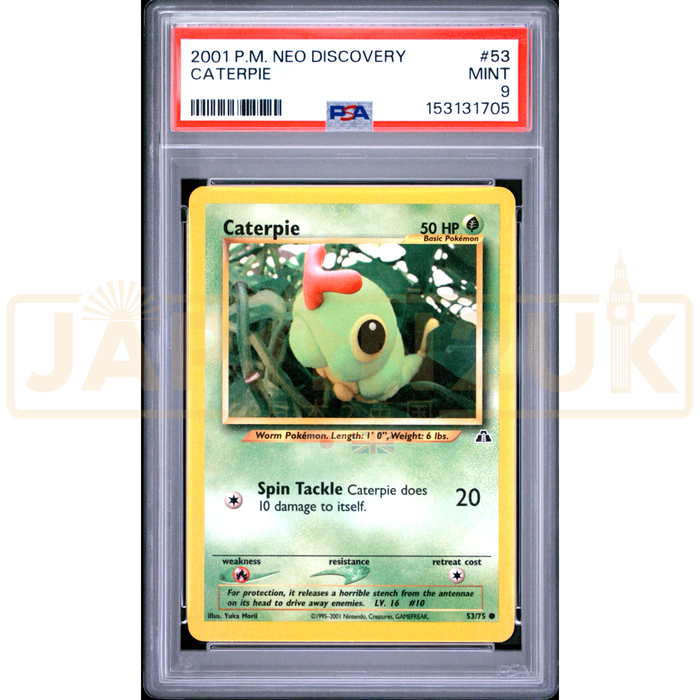 Pokemon Caterpie Neo Discovery 53/75 English Graded Card PSA 9 #153131705