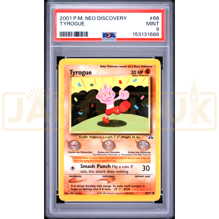 Pokemon Tyrogue Neo Discovery 66/75 English Graded Card PSA 9 #153131688