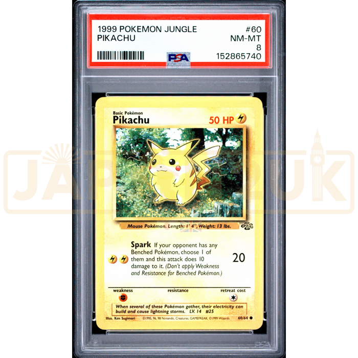 Pokemon Pikachu Jungle 60/64 English Graded Card PSA 8 #152865740