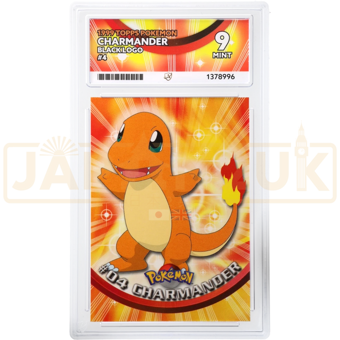 Pokemon Charmander Topps Black Logo No. 4 English Graded Card ACE 9 #1378996