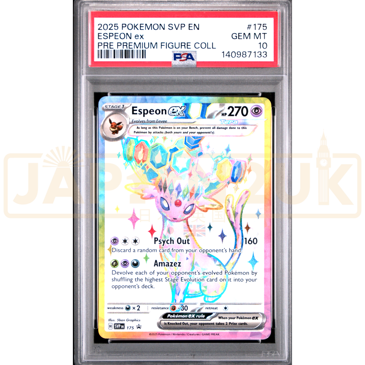 Pokemon Espeon ex Holo Promo SVP EN 175 English Graded Card PSA 10 #14 ...