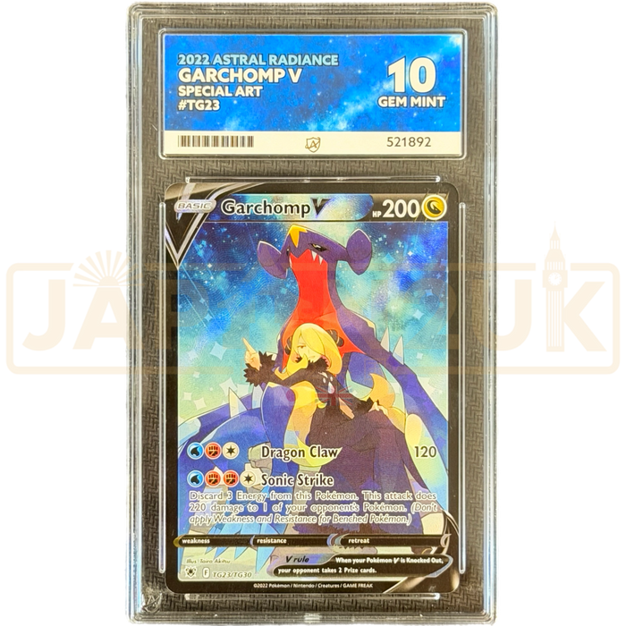 Pokemon Garchomp V Full Art Astral Radiance TG23/TG30 English Graded Card ACE 10 #521892