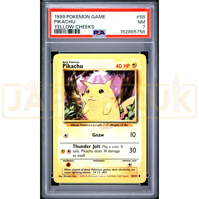 Pokemon Pikachu Base Set 58/102 English Graded Card PSA 7 #152865758