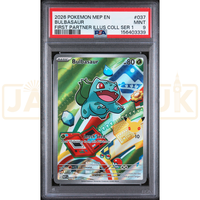 Pokemon Bulbasaur Promo MEP EN 037 English Graded Card PSA 9 #156403339