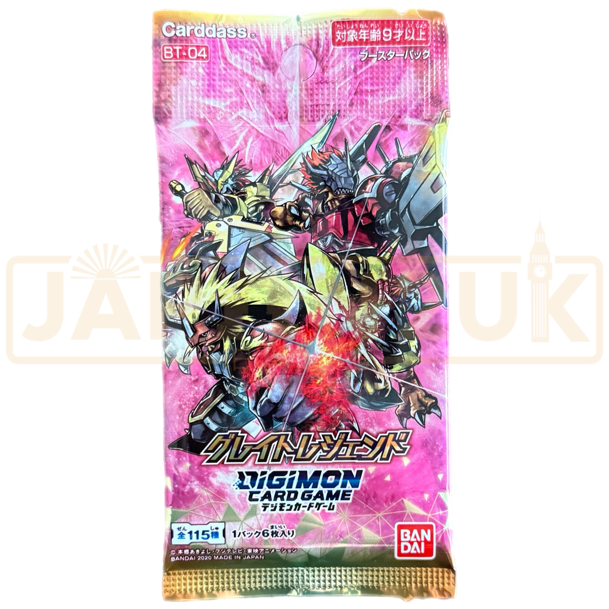 digimon great legend booster box Card Game: [BT-04] Pack Color:CREAM Tamer Cards Pokemon Jungle DANGER Darkworld Deck -