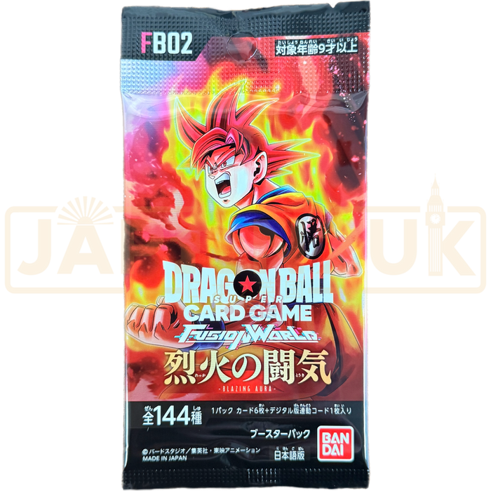 Dragon Ball Super Fusion World Blazing Aura FB02 Japanese Booster Pack Japan2UK Dragon Ball Super Fusion World Blazing Aura FB02 Japanese Booster Pack Japan2UK