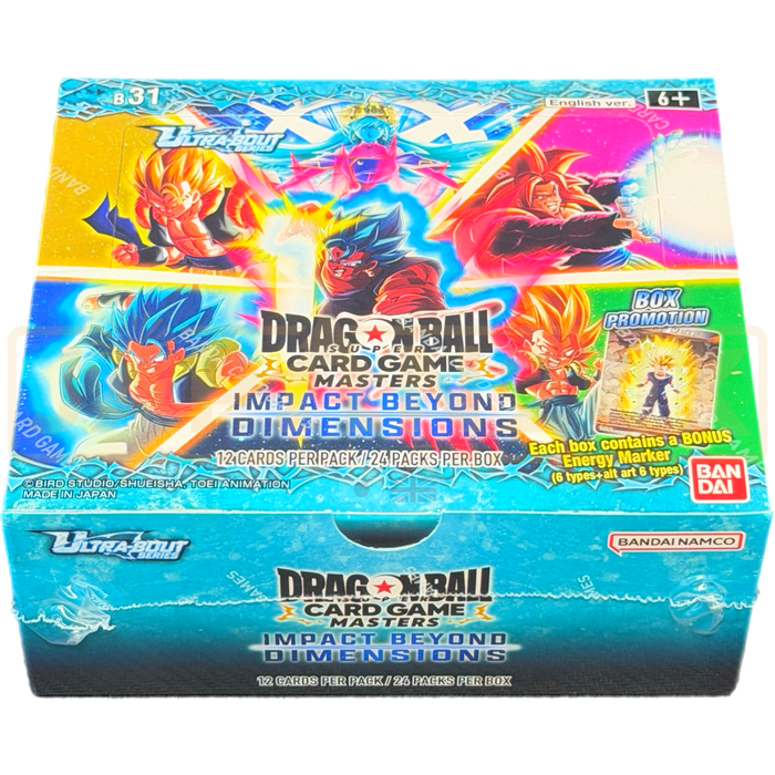 Dragon Ball Super Masters Impact Beyond Dimensions B31 English Booster Box