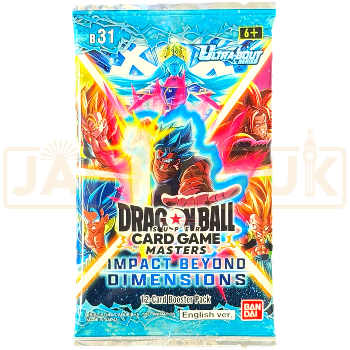 Dragon Ball Super Masters Impact Beyond Dimensions B31 English Booster Pack
