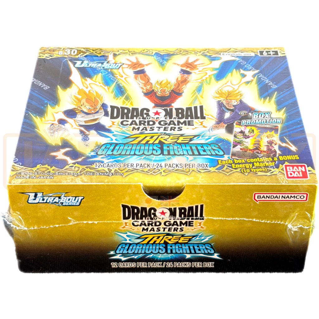 dragon ball super masters booster box Dragon Ball Super Masters Three Glorious Fighters B30 English Booster —  Japan2UK