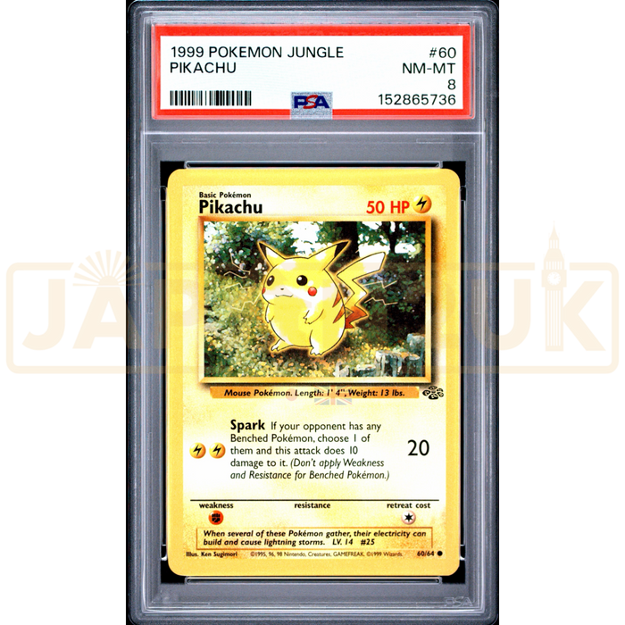 Pokemon Pikachu Jungle 60/64 English Graded Card PSA 8 #152865736