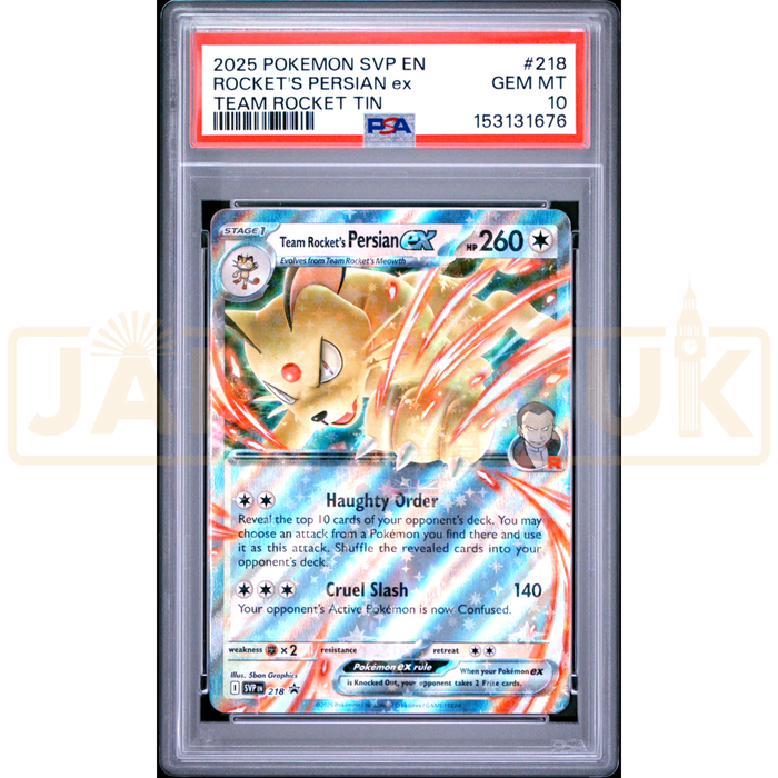 Pokemon Team Rocket's Persian ex Holo Promo SVP EN 218 English Graded Card PSA 10 #153131676