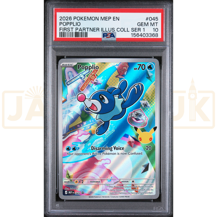 Pokemon Popplio Promo MEP EN 045 English Graded Card PSA 10 #156403368