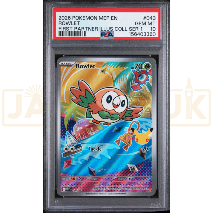 Pokemon Rowlet Promo MEP EN 043 English Graded Card PSA 10 #156403360