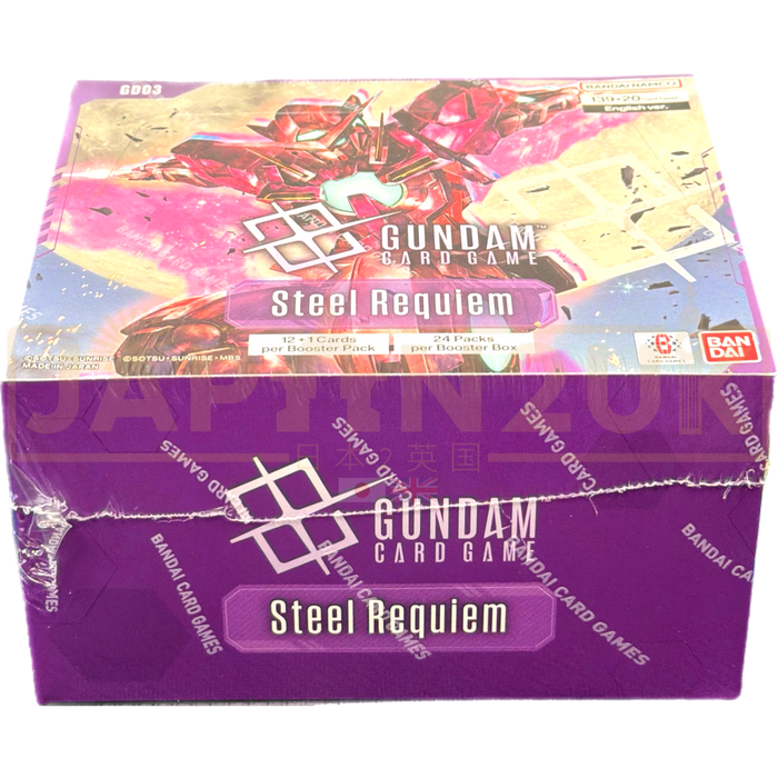 Gundam Card Game Steel Requiem GD03 English Booster Box Japan2UK Gundam Card Game Steel Requiem GD03 English Booster Box Japan2UK