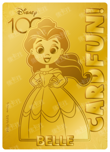 Cardfun Joyful Belle Gold 1/100 Stamped Lithography Disney 100 D100-GP04