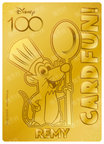 Cardfun Joyful Remy Gold 1/100 Stamped Lithography Disney 100 D100-GP06