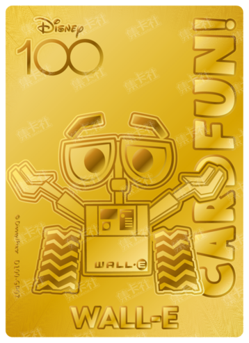 Cardfun Joyful Wall-E Gold 1/100 Stamped Lithography Disney 100 D100-GP07