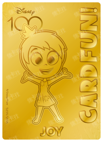 Cardfun Joyful Joy Gold 1/100 Stamped Lithography Disney 100 D100-GP08