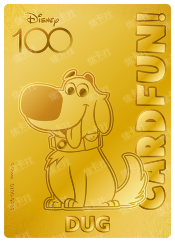 Cardfun Joyful Dug Gold 1/100 Stamped Lithography Disney 100 D100-GP09