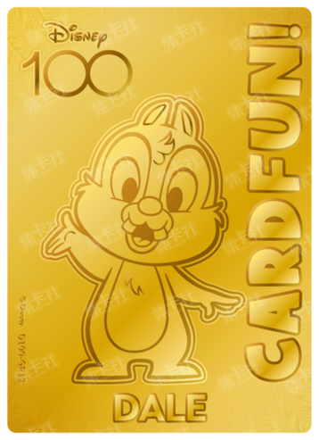 Cardfun Joyful Dale Gold 1/100 Stamped Lithography Disney 100 D100-GP12