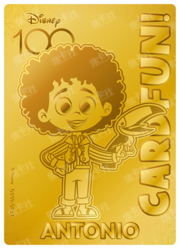 Cardfun Joyful Antonio Gold 1/100 Stamped Lithography Disney 100 D100-GP14