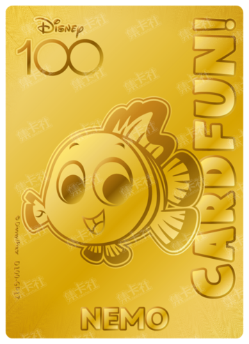 Cardfun Joyful Nemo Gold 1/100 Stamped Lithography Disney 100 D100-GP17