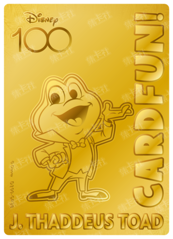 Cardfun Joyful J. Thaddeus Toad Gold 1/100 Stamped Lithography Disney 100 D100-GP38