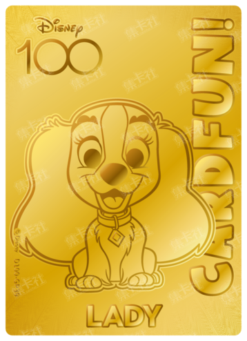 Cardfun Joyful Lady Gold 1/100 Stamped Lithography Disney 100 D100-GP39