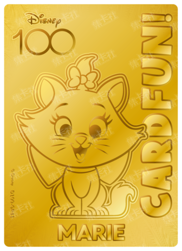 Cardfun Joyful Marie Gold 1/100 Stamped Lithography Disney 100 D100-GP41