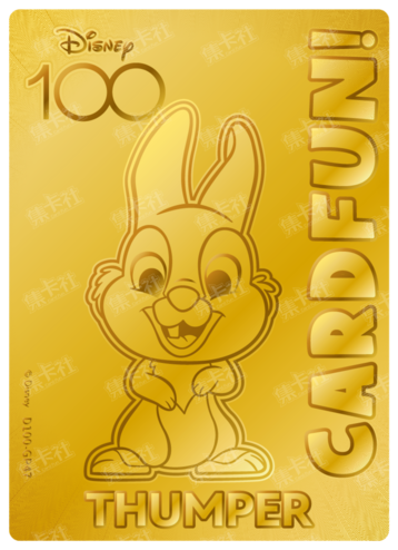 Cardfun Joyful Thumper Gold 1/100 Stamped Lithography Disney 100 D100-GP47