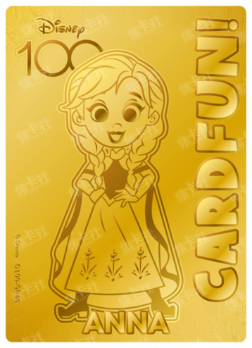Cardfun Joyful Anna Gold 1/100 Stamped Lithography Disney 100 D100-GP48