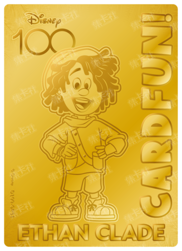 Cardfun Joyful Ethan Clade Gold 1/100 Stamped Lithography Disney 100 D100-GP51
