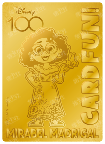 Cardfun Joyful Mirabel Madrigal Gold 1/100 Stamped Lithography Disney 100 D100-GP53