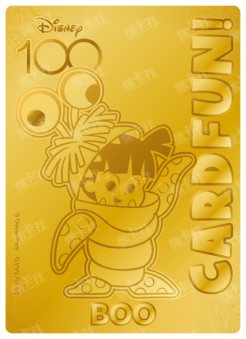 Cardfun Joyful Boo Gold 1/100 Stamped Lithography Disney 100 D100-GP54