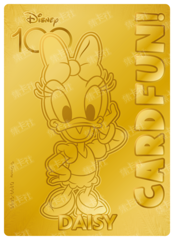 Cardfun Joyful Daisy Gold 1/100 Stamped Lithography Disney 100 D100-GP55