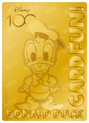 Cardfun Joyful Donald Duck Gold 1/100 Stamped Lithography Disney 100 D100-GP64