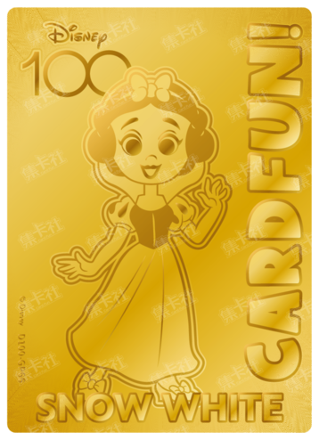 Cardfun Joyful Snow White Gold 1/100 Stamped Lithography Disney 100 D100-GP66