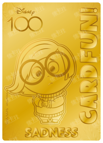 Cardfun Joyful Sadness Gold 1/100 Stamped Lithography Disney 100 D100-GP70