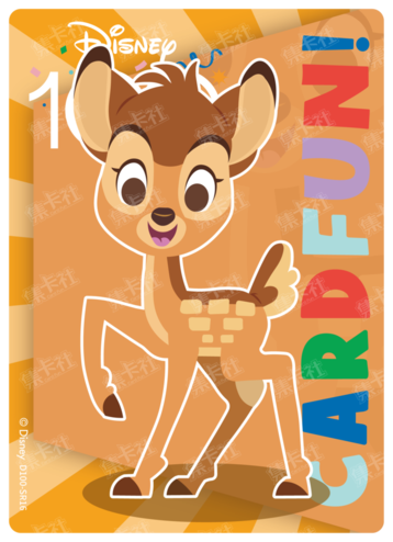 Cardfun Joyful Bambi Rainbow Card Disney 100 D100-SR16